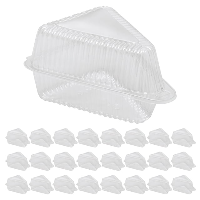 FELTECHELECTR 50 unidades de contenedores para rebanadas de pastel para llevar con tapa, minicajas para almacenar pasteles
