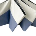 thumbnail image 3 of Paraguas plegable Tronco Metal Tela impermeable A prueba de rayos UV Sombrilla de doble propósito Paraguas de lluvia para viajes Compras Base azul Línea blanca 3 plegado, 3 of 5