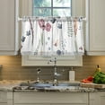 thumbnail image 5 of Coolnut Wildflowers Kitchen Curtains 2 Panels, UV Protected Tier Curtains Half Window Curtains for Guest Room Bathroom Sink Laundry Room Basement,36"x 27", 5 of 6