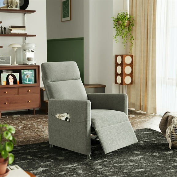 WGYPRIME Power Recliner Chair for Adults, Adjustable Electric Recliner Chair with Side Pockets & Remote Control, Electric Reclining Chair for Living Room & Home Theater