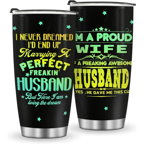 Valentines Day Gifts for Wife Women Anniversary Birthday Gift for Wife from Husband, Christmas Mothers Day Present for Wife Her, Tumbler Cup Travel Coffee Mug