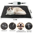 thumbnail image 2 of Petbank Pet Heating Pad, 18"X28" Dog Cat Self-Warming Bed, Electric Pet Heating Pads with 12 Temperature Modes, 12H timer, Indoor Outdoor Pet Heating Mat with Chew Resistant Cord, Gray, 2 of 7