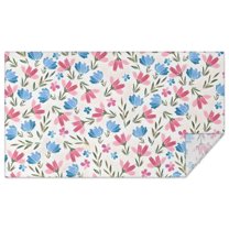 Pioneer Flower Floral Print Pattern Rectangle Tablecloth 60"x102",Waterproof Polyester Rectangle Table Cloth, Wipeable Spillproof Polyester Tablecloth for Dining, Camping, Indoor and Outdoor