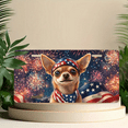 thumbnail image 6 of 1 Pcs 2D Flat License Plate Covers & Frames, Chihuahua wearing American For Decorative Front, Waterproof For Decoration Aluminum License Plate Covers & Frames Cover For Men Women, 12" X 6", 6 of 7