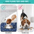 thumbnail image 4 of Dog Food Mat for Pet Dog Food Mat, Dog Mat for Food and Water, Pet Dog Cat Bowl Mat, Anti-Slip Reusable Water Bowl Mat with Winter Snowflakes Blue,16inx24in, 4 of 7