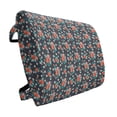 thumbnail image 1 of Floral Lumbar Pillow, Composition of Repeating Roses and Tiny Flowers Spring Season Layout, Soft Back Cushion Office Chairs with Adjustable Straps, 14" x 13", Dark Indigo and Multicolor, by Ambesonne, 1 of 7
