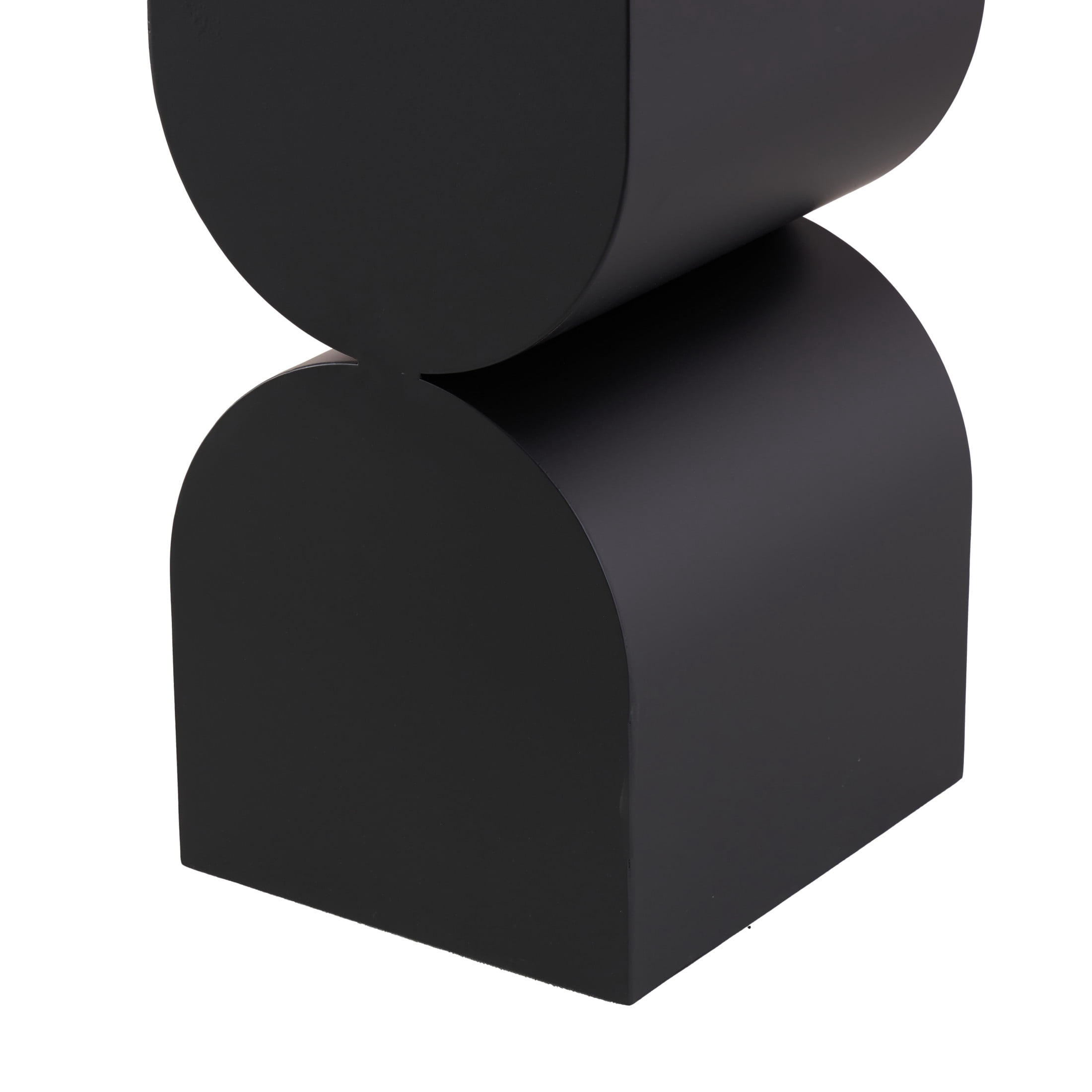 DecMode 47" x 30" Black Metal Rectangular Geometric Console Table with Stacked Arched Table Leg, 1-Piece