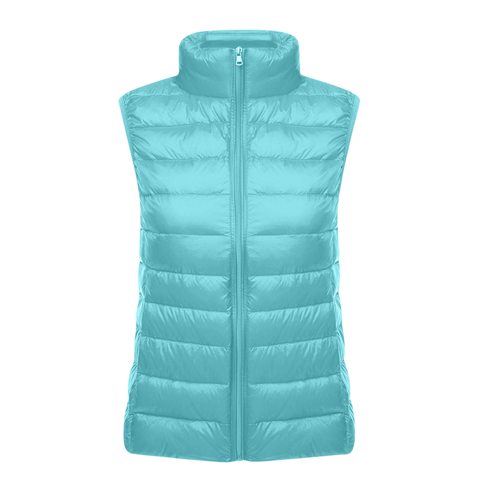 Women's Fashion Puffer Vest Solid Color Sleeveless Fall And Winter