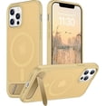 thumbnail image 1 of Funda Magnética con Soporte invisible Integrado, Delgada y Fina, para iPhone 12 Pro Max 6.7", Marrón Claro, 1 of 7
