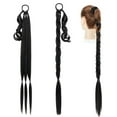 thumbnail image 4 of SEGO Real Long Braided Ponytail Hair Extensions as Human Straight Wrap Around Pony Tail Natural Soft Synthetic Hair Piece for Women, 4 of 9
