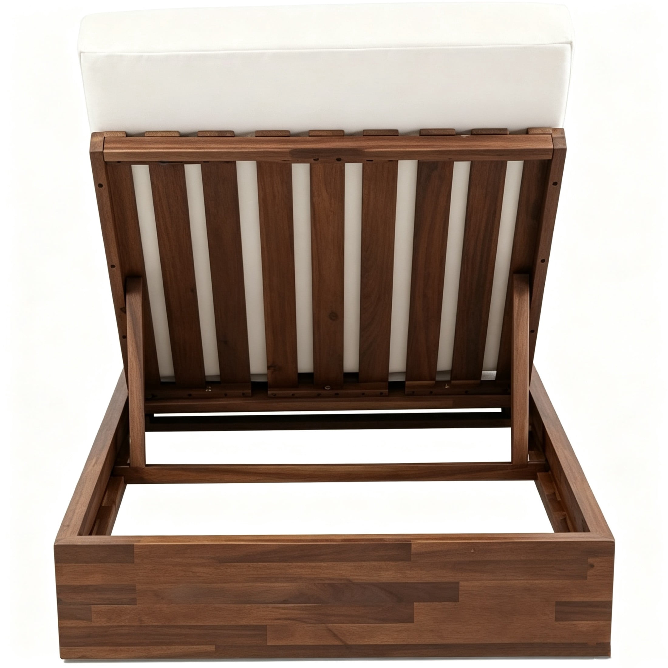 Christopher Knight Home 79" Outdoor Acacia Wood Chaise Lounge Frame, 5-Position Adjustable, Brown