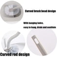 thumbnail image 3 of Replacement Toilet Brush, Long Handle Plastic Toilet Brush with Multifunctional Bristles for Lower Lip and Deep Cleaning, 3 of 5