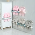 thumbnail image 5 of STRANDCHIC Wall-Mounted Grey 3 in 1 Foldable Shoe and Towel Storage Rack for Home, 5 of 6