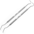 thumbnail image 1 of Dental Pick Double Ended Professional Dental Scraper Stainless Steel for Teeth Cleaning Hygiene Tool for Tartar and Plaque Remover, Teeth Cleaning at Home 2 PC, 1 of 8