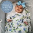 thumbnail image 4 of LollyBanks Blue Hydrangea Baby Muslin Swaddle Blanket 100% Muslin Cotton 47"x47" 1 Pack, 4 of 7