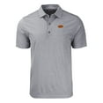 thumbnail image 2 of Men's Cutter & Buck  Heather Black Oklahoma State Cowboys Big & Tall Forge Eco Heather Stripe Stretch Recycled Polo, 2 of 3