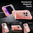thumbnail image 5 of Dteck for iPhone 14 Pro Max Case Built-in Magnet Compatible with MagSafe Charging Rugged Case Shockproof Drop Protection Protective Cover with Kickstand for iPhone 14 Pro Max,Rosegold, 5 of 5