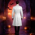 thumbnail image 5 of Victorian Frock Coat, Ringmaster Circus, Outfit Tailcoat, Long Tailcoat Magician, Long Tailcoat Magician Costume Gold Trim Victorian Frock Coat Ringmaster Circus Outfit for Movie Night, White M, 5 of 6