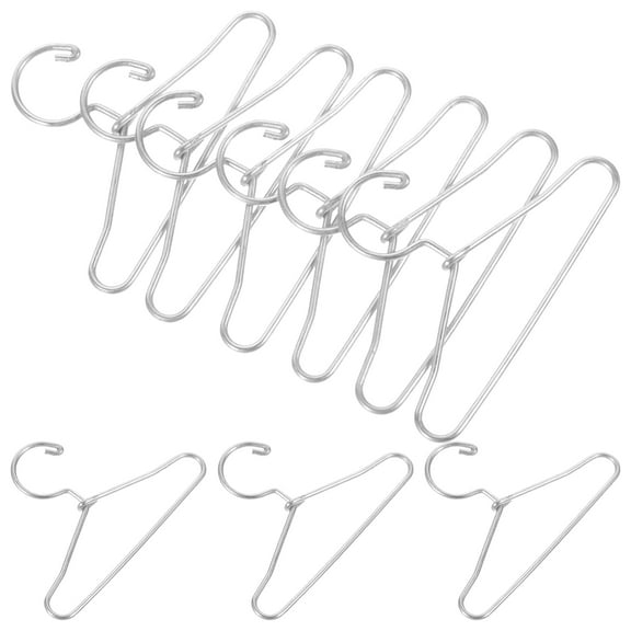 HONMEET 20Set Mini Hangers with Sturdiness Iron Material for Dollhouse Accessories Collectors