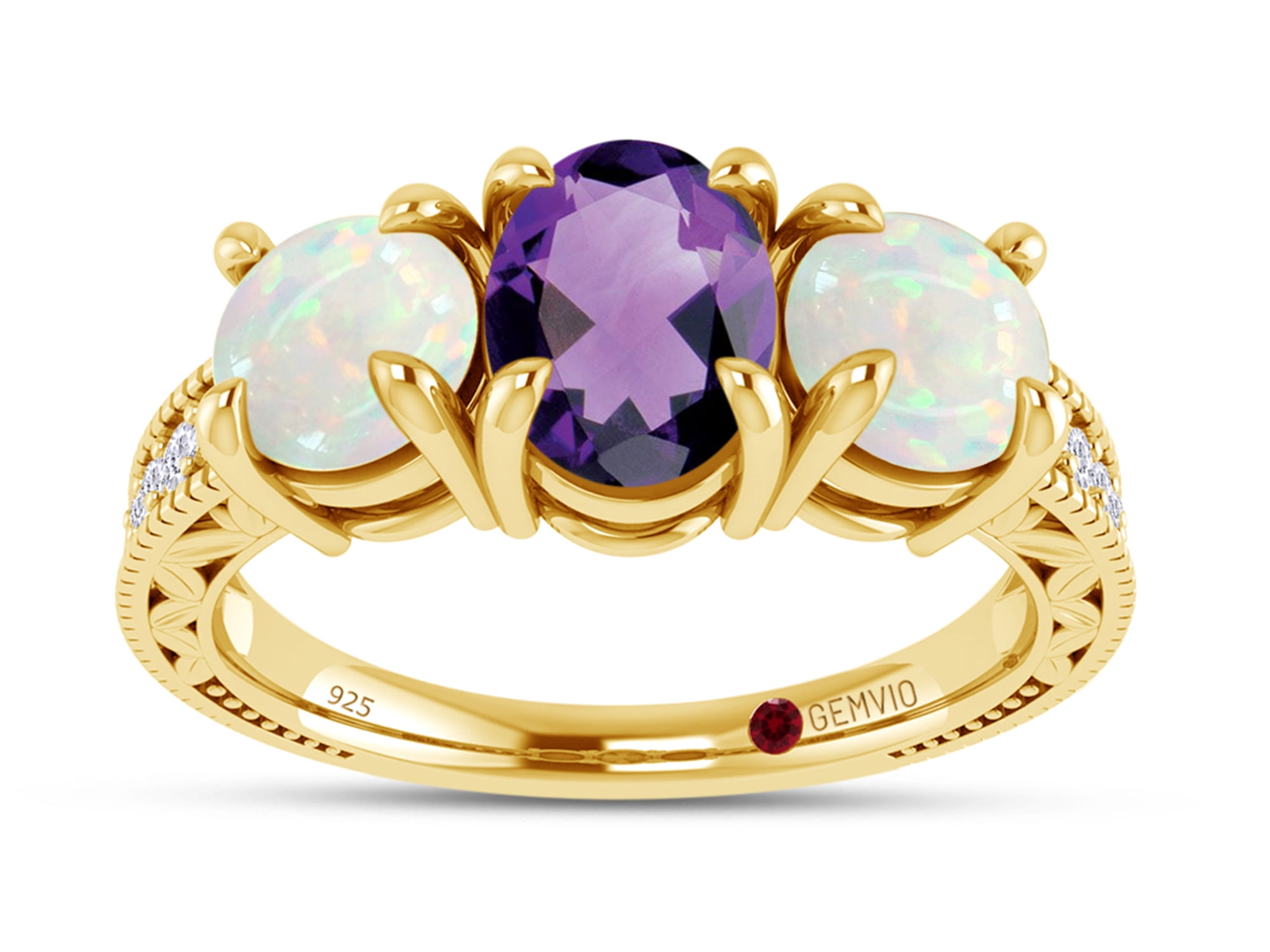 Wishrocks Simulated Blue Topaz Easter Bunny Rabbit Ring in 14K Gold Over Sterling Silver Wishrocks Simulated Blue Topaz Easter Bunny Rabbit Ring in 14K Gold Over Sterling Silver