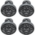 thumbnail image 1 of 4pcs Lion Head Alloy Cabinet Door Handle Modern Antique Cartoon Solid Drawer Pull Single Hole Circular Buckle 399 Lion Head Antique Silver.., 1 of 5