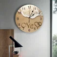 thumbnail image 3 of Love Heart Beach Waves Sand Sunset Love Wall Clocks Non Ticking Girl Boy Bedroom Bathroom Kitchen Living Room Office Round Clock（12 Inch）, 3 of 6
