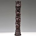 thumbnail image 1 of Rosewood carved dragon pillar ornament, Chinese zodiac dragon style, home wine cabinet desktop decoration, solid wood handicraft., 1 of 3