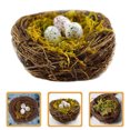 thumbnail image 2 of 2 Sets Simulated Bird Nest Decoration With Fake Eggs Easter Party Faux Bird Nest Decor Photo Prop, 2 of 9