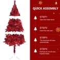 thumbnail image 4 of Árbol de Navidad Adiwiid rojo, 150 cm, oropel de PVC, decoración navideña, 4 of 7