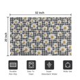 thumbnail image 5 of Black Daisy Flower Checkered Pattern Door Rugs,Washable Non Slip Door Mats Indoor,Decorative Door Mats,Entry Mat Indoor for Entrance,Bedroom,Kitchen,Bathroom,20"x32", 5 of 6