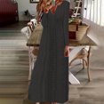 thumbnail image 2 of IROINNID Maxi Dress for Women Strapless V-Neck Shift Dress Winter V-Neck Long Sleeve Button Long Dress ,Black, 2 of 6