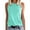 Mint Green, variant on Tosmy Womens Tank Tops Ladies Solid Color Vest Sleeveless Summer T Shirt Crew Neck Top Fashion Outfits