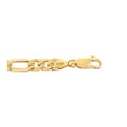 thumbnail image 3 of Olive & Chain Solid 10k Yellow Gold Figaro Link Chain Bracelet {8 inch 3.7mm} for Men & Women, 3 of 5