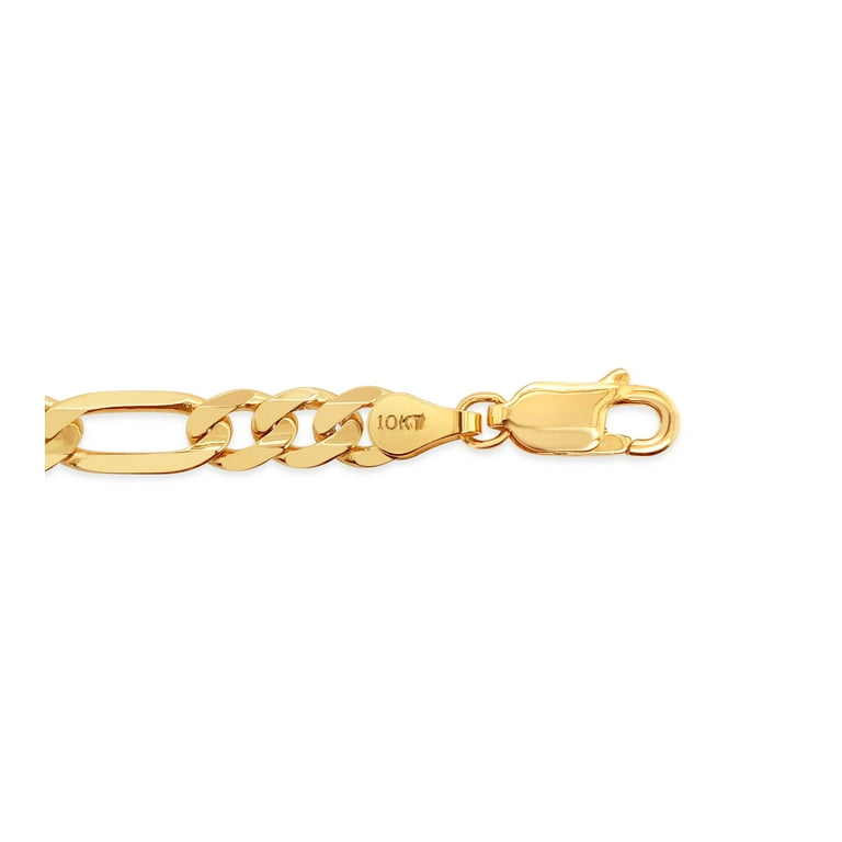 Olive & Chain Solid 10k Yellow Gold Figaro Link Chain