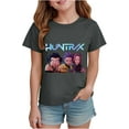 thumbnail image 1 of K pop Demon Chandail pour Filles, T-Shirt Graphique Mignon avec Dessin Animé, T-Shirt Tendance et Drôle, Chandail pour Enfants, Hauts Roses, Manches Courtes, Col Ras du Cou, 1 of 4