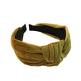 thumbnail image 2 of opvise Wide Brim Headband Elastic Elegant Knotted Plush Texture Korean Style Daily Wear Velvet Women Autumn Hair Bands Daily Wear Khaki, 2 of 8