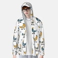 thumbnail image 2 of Daiia Farm Roosters Motif UPF 50+ Veste à Capuche Protection Solaire Légère à Manches Longues pour Femmes Hommes avec Poche Randonnée Extérieur-Petit, 2 of 7