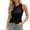 Sleeveless Top # Black, variant on Womens Tops High Crewneck Ribbed Sleeveless Basic Tee Racerback Style Casual Everyday Work Office Chic Minimalist Wardrobe Staple Simple Pullover