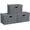 Gray, variant on Large 17" 36 Quart Collapsible Stackable Storage Bins with Lids, 3 Packs Black and White Mix Linen Fabric Closet Boxes with Lids, Storage Cube Baskets Container Organizers (17x12x11)