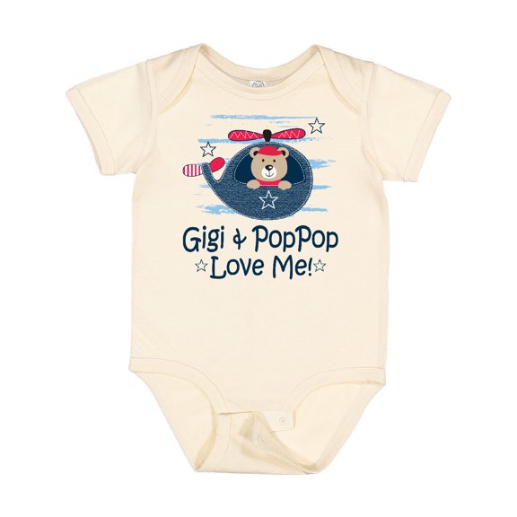 Inktastic Gigi and PopPop Love Me Boys Baby Bodysuit