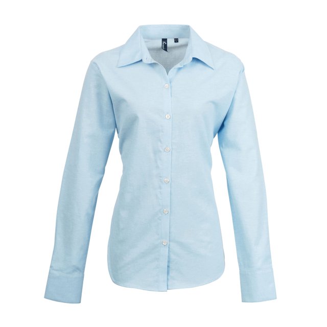 Premier Chemise de Travail Oxford à Manches Longues Signature pour Femmes