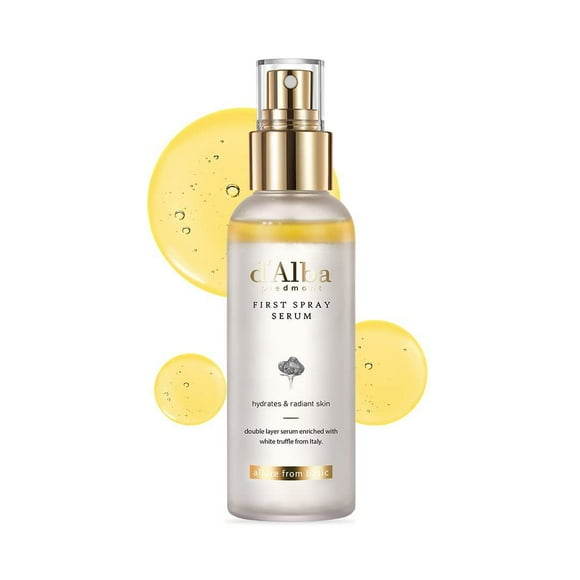 d'alba Piedmont Italian White Truffle First Spray Serum, Vegan Skin Care, Hydrating Face Moisturizer, Glow Serum for Radiant Skin, Non Comedogenic, All In One Mist, Korean skincare