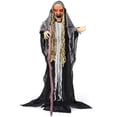 thumbnail image 6 of Joyfy 5.17 FT Halloween Standing Hunchback Witch with Light, Animatronics Large Halloween Decorations Outdoor, Radar Motion Activated with Creepy Sound & Eyes and Moving Head for Yard Decor, 6 of 8