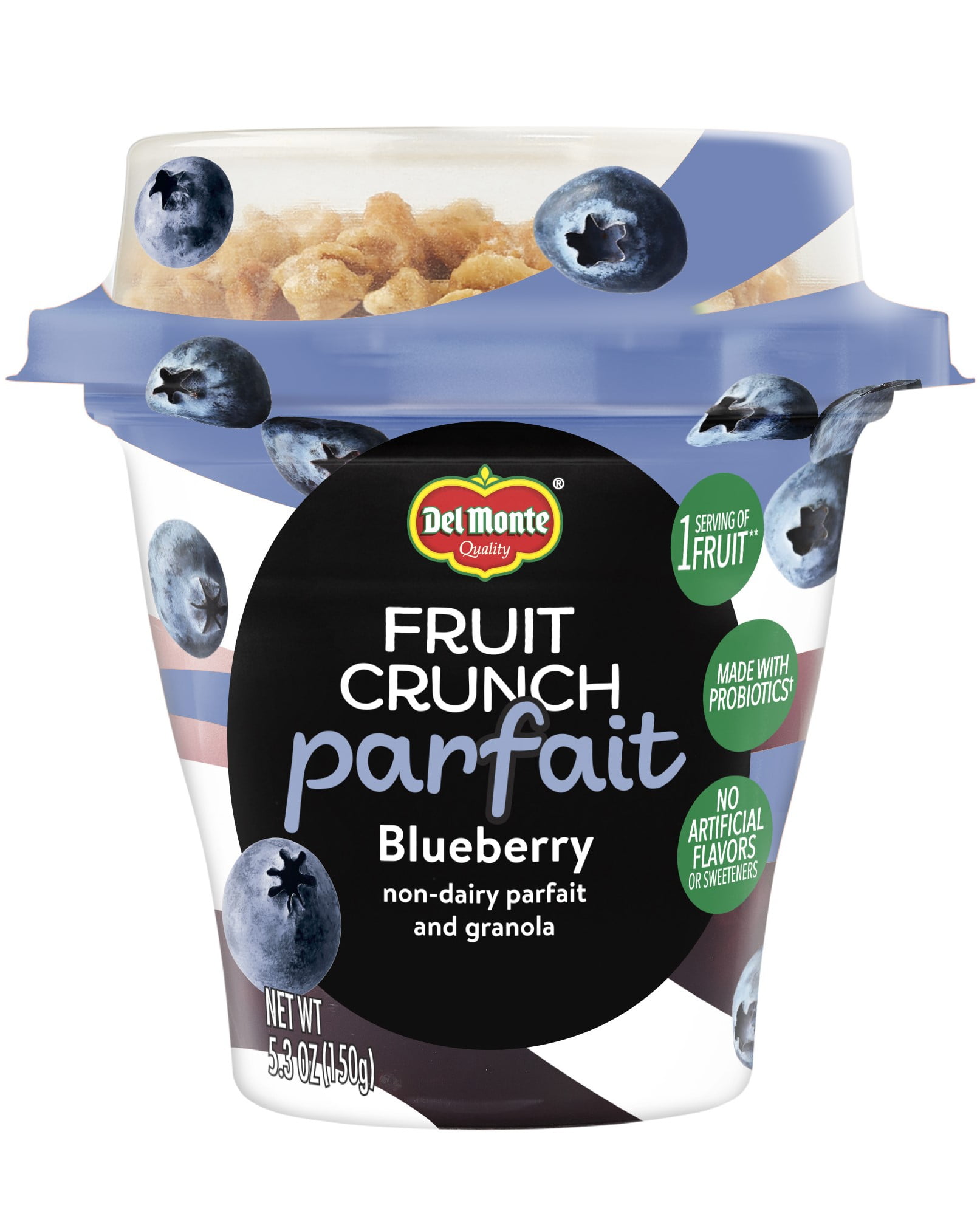 Del Monte Fruit Crunch Parfait Blueberry, 5.3 oz. Cup