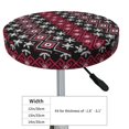 thumbnail image 4 of Bar Stool Covers Round, red Minimalist Snowflake Bar Stool Cushion Covers Seat Cushion with Elastic Bands, Chairs Covers for Kitchen Dining Room 12-14 Inch, 4 of 7