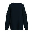 thumbnail image 5 of AherBiu Oversized Sweatshirts for Women Crew Neck Long Sleeve Fleece Lined Pullover Tops Basic Fall Clothes, 5 of 6