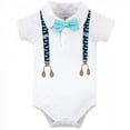 thumbnail image 4 of Little Treasure Baby Boy Cotton Bodysuits 3pk, Whale Suspenders, 18-24 Months, 4 of 4