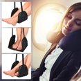 thumbnail image 2 of Airplane Footrest Portable Foot Hammock with Adjustable Straps for Travel Long Flight Train Office, 2 of 8