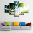 thumbnail image 3 of TISHIRON 5PCS Framed Landscape Theme Canvas Wall Art Set,60"x32" Beach and Palm Tree Landscape Wall Canvas Art Decor, 3 of 7