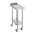 thumbnail image 3 of KFFKFF 24 x 15 x 40 Inch Durable Stainless Steel Utility Table, Industrial Food Preparation Table on Wheels, Robust Preparatory Workstation, Metallic Task Table with Customizable Height, 3 of 8